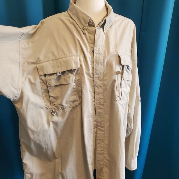 PFG Columbia long sleeve Tan Shirt 2XL - Picture 1 of 8